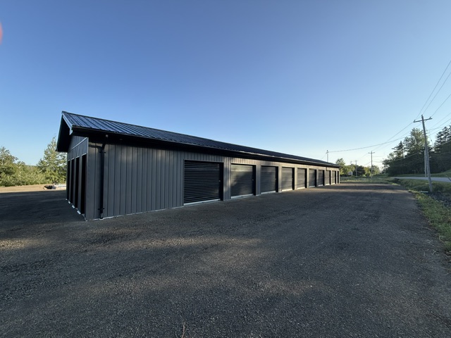 Full exterior of storage building
